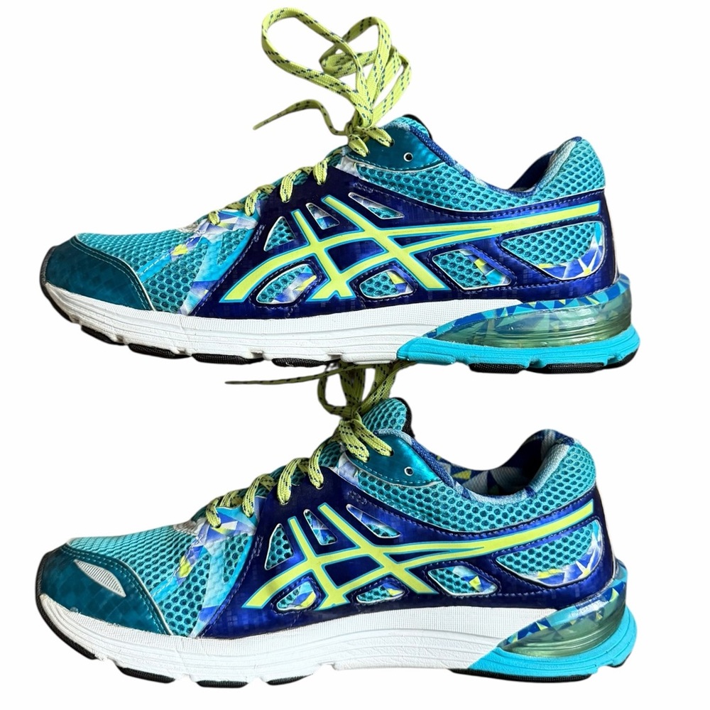 Asics Gel Noosa Tri 10 T480Q Women’s Turquoise and Lime Athletic Sneakers 8.5 - Picture 5 of 9